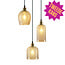 2. Chance: Moderne 3-Licht-Pendelleuchte mit Braunglas - Lana