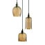 2. Chance: Moderne 3-Licht-Pendelleuchte mit Braunglas - Lana