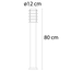 Smart Stehlampe aus Edelstahl 80 cm inkl. 10W Wifi LED-Lampe - Silvio
