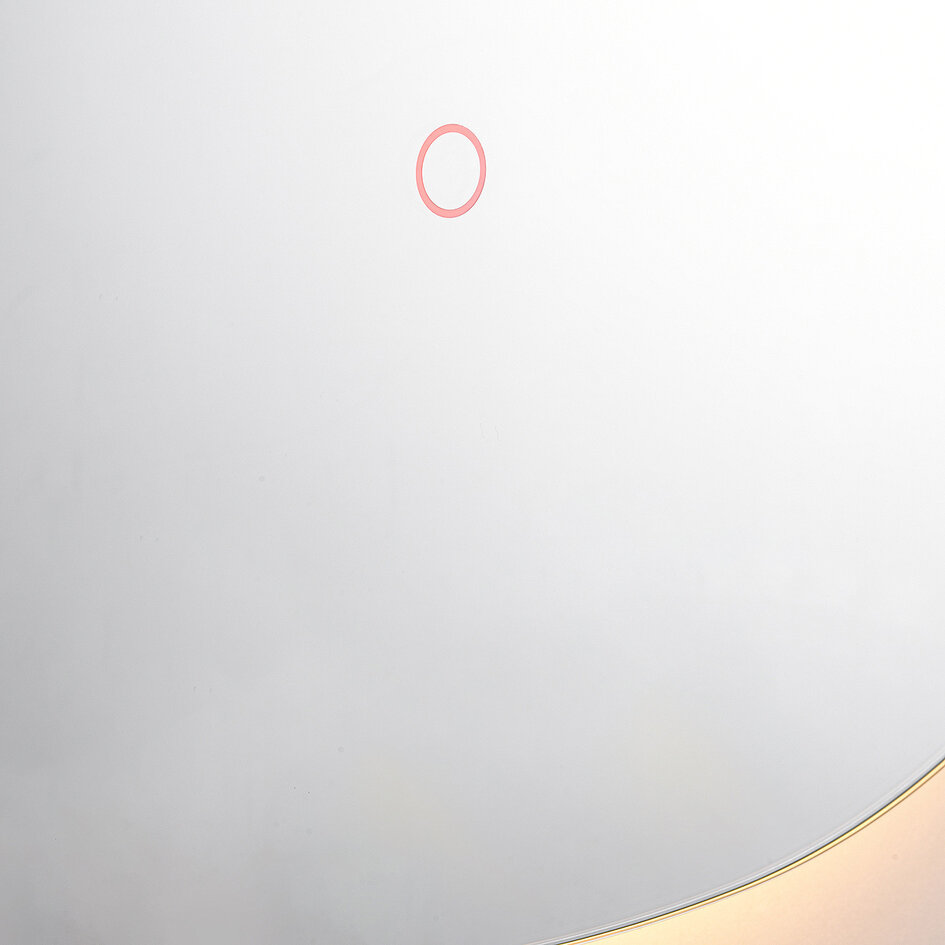 Badezimmerspiegel Glimmer mit dimmbarem Licht, Berührungssensor, einstellbaren Farben und Spiegelheizung