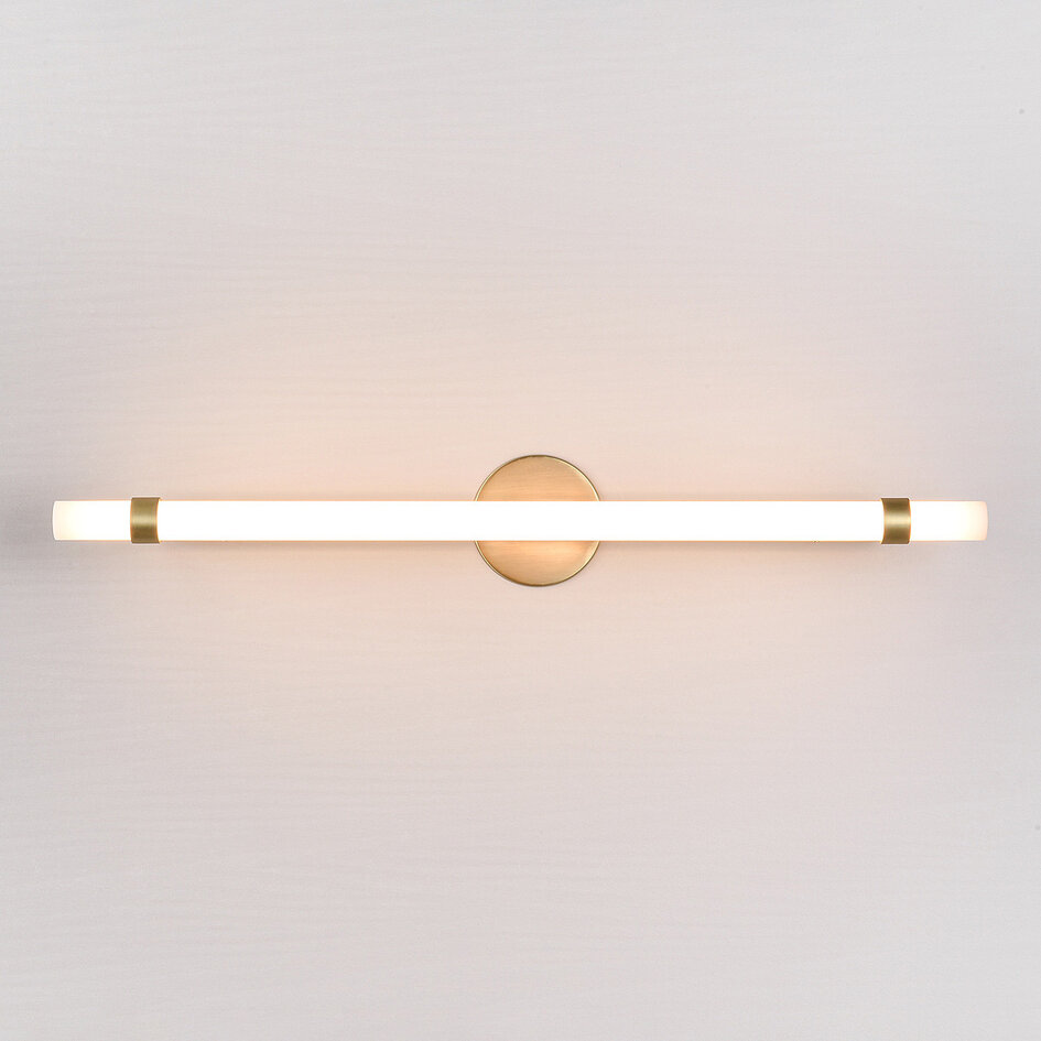 Badezimmerspiegelleuchte gold mit integrierten LEDs - Optix