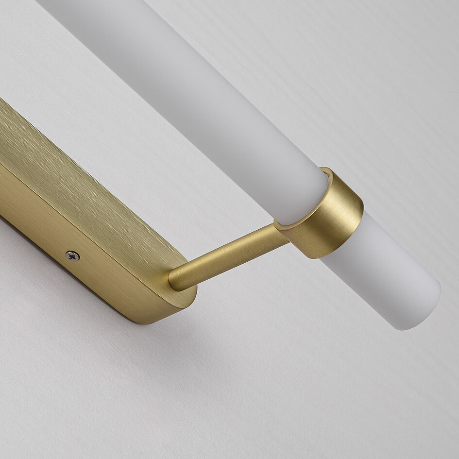 Badezimmerspiegelleuchte gold mit integrierten LEDs - Optix