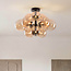 Deckenleuchte Decora 12-flammig mit amber Glas