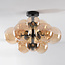 Deckenleuchte Decora 12-flammig mit amber Glas