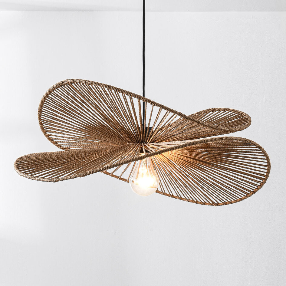 Moderne Boho-Chic Hängeleuchte Janah - braun