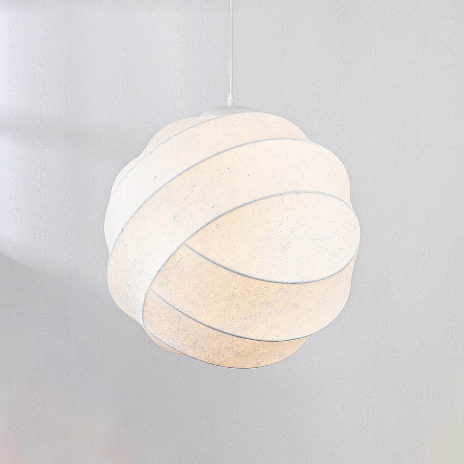 Minimalistische Pendelleuchte Soie in Seidenoptik