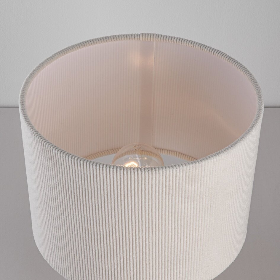 Beige Samt Tischlampe - Tavolo