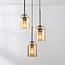 Design-Hängeleuchte Turella 3-flammig mit amber Glas