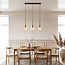 Design-Hängeleuchte Tovano 3-flammig aus amber Glas