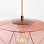 Minimalistische Pendelleuchte Feronia mit rosa Stoffschirm Ø45 cm