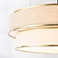 Hängeleuchte Koysi Stoff mit Gold Finish