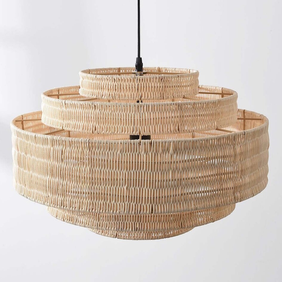 Rattan natur Hängeleuchte Rope