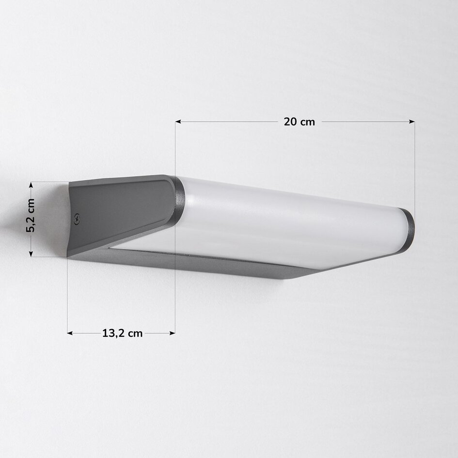 Wandleuchte für Badezimmer - dunkelgrau