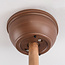 Schwarzer  Deckenventilator Wieke mit LEDs und einstellbarer Farbtemperatur in dunkles Holz