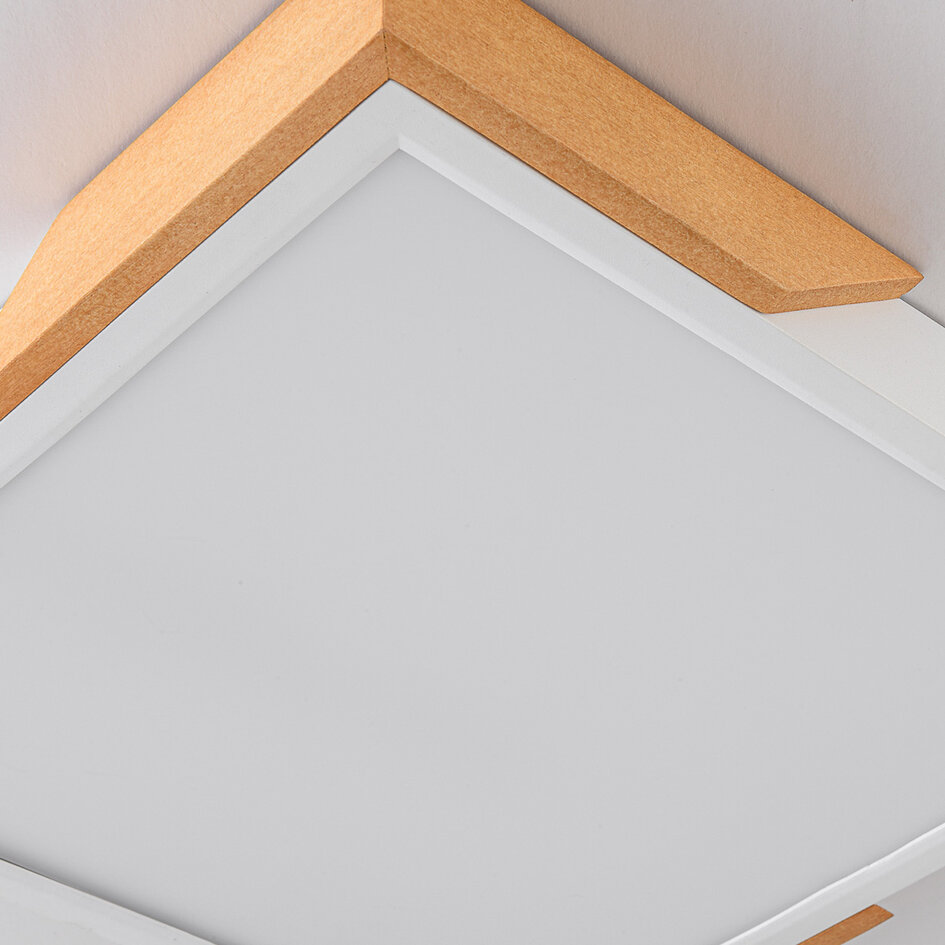 Dimmbare Deckenleuchte mit Holzdetails - Meta