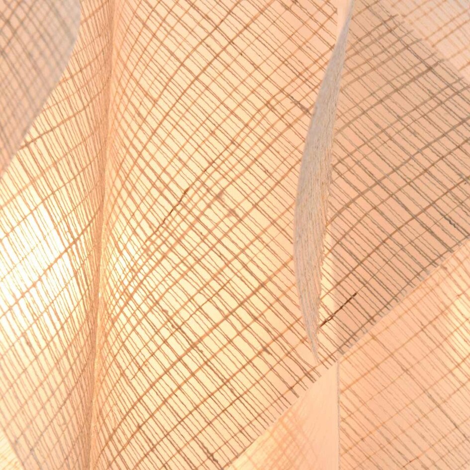 Japandi Pendelleuchte Ruskea - schwarz mit Naturleinen