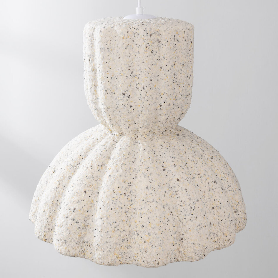 Moderne Wabi-Sabi-Pendelleuchte Soru -  terrazzo beige