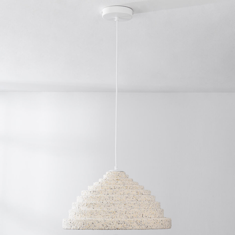 Wabi Sabi Pendelleuchte Amai Ø40 cm -  terrazzo beige