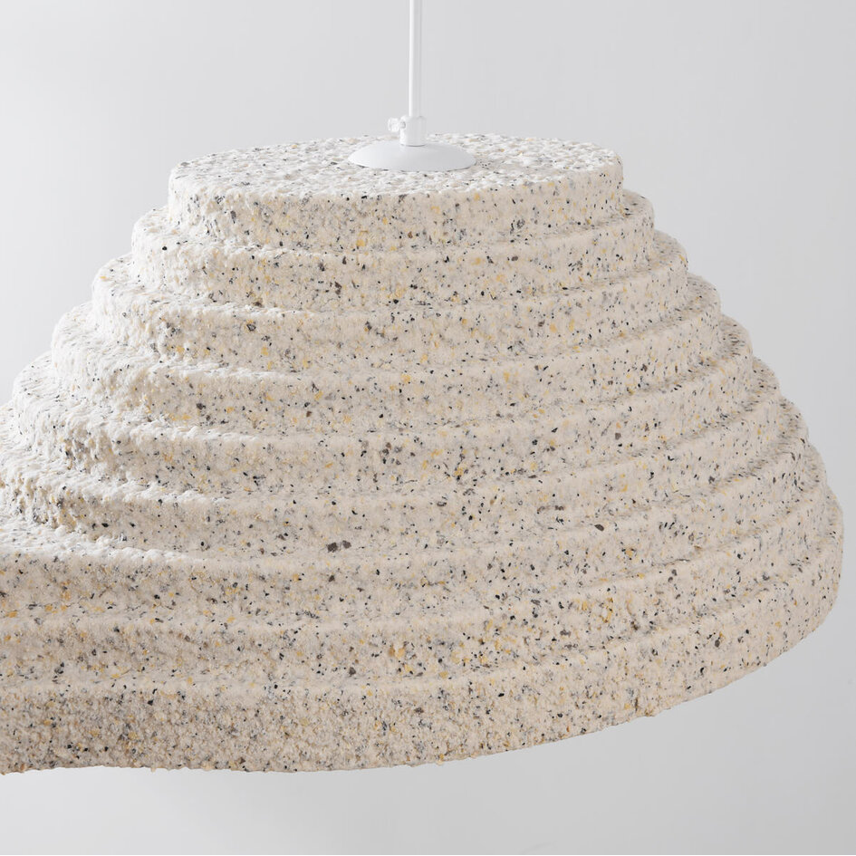 Wabi Sabi Pendelleuchte Jumo mit 2 Lichtpunkten - terrazzo beige