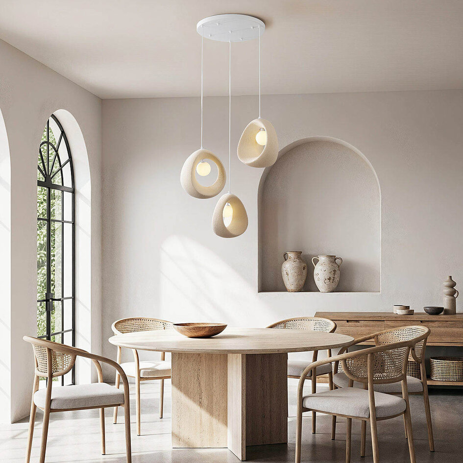 Wabi Sabi Hängeleuchte Yoru mit 3 Lichtpunkten inkl. G9 Leuchtmittel