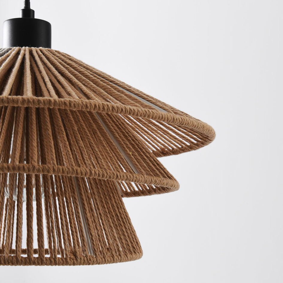 Pendelleuchte aus Naturseil - Tillia