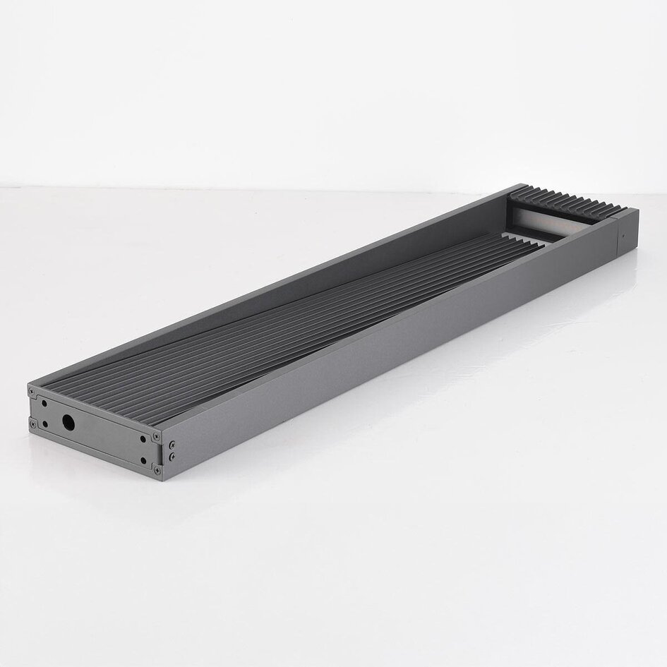 Stehleuchte Andrew mit geripptem Design 80 cm - anthrazit