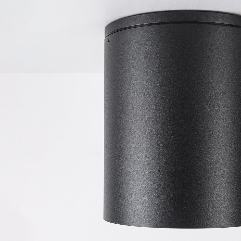 Außen-Deckenstrahler Vanna rund - schwarz