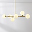 Design-Deckenleuchte Gold mit Milchglas, 6-flammig - Aster