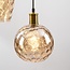 Design-Pendelleuchte Nilo - 4-flammiges, amber Glas mit gewölbtem Detail