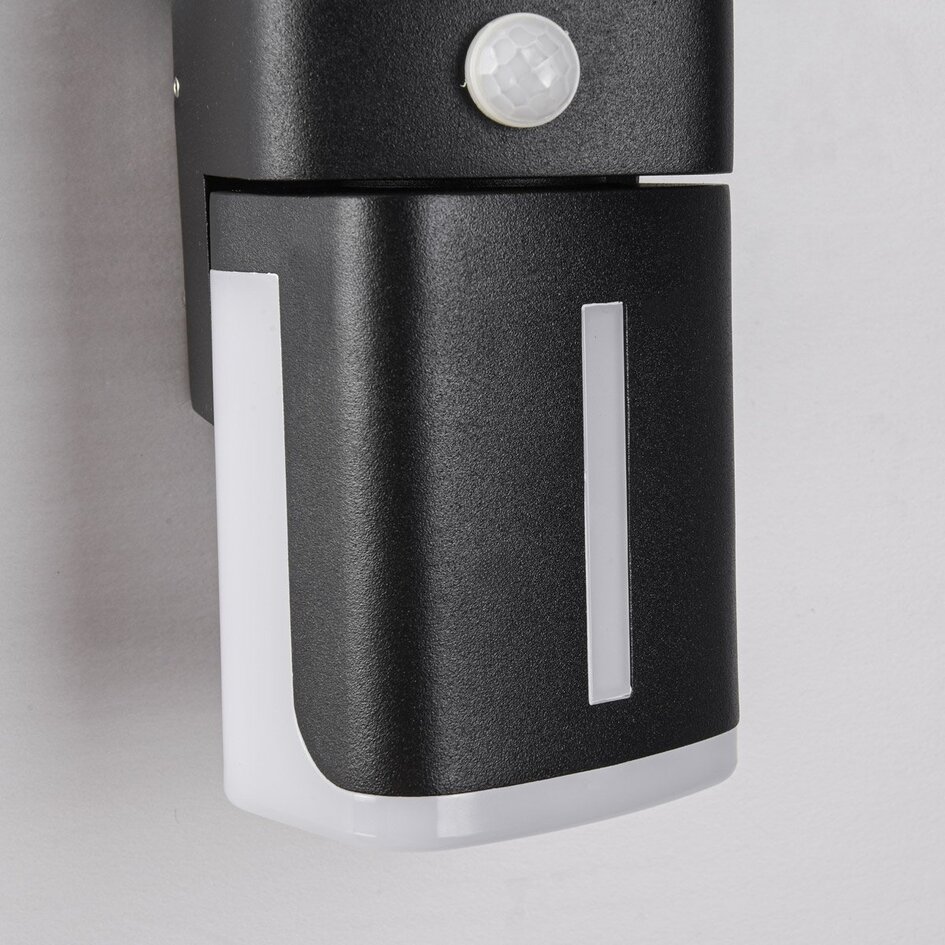Verstellbare Wandleuchte Bobby mit Sensor - schwarz