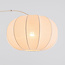 Japandi Bogenlampe Marell - beige Leuchte mit Leinenschirm