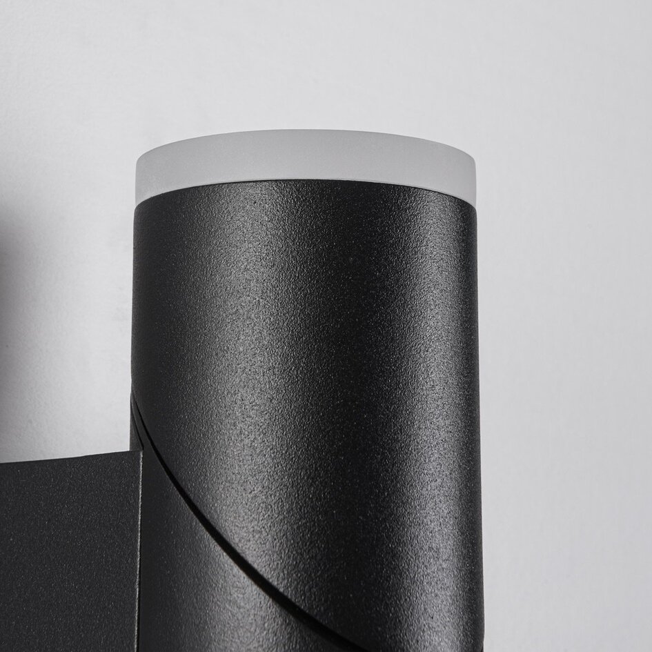 Verstellbare Außenwandleuchte Demy mit Sensor - schwarz