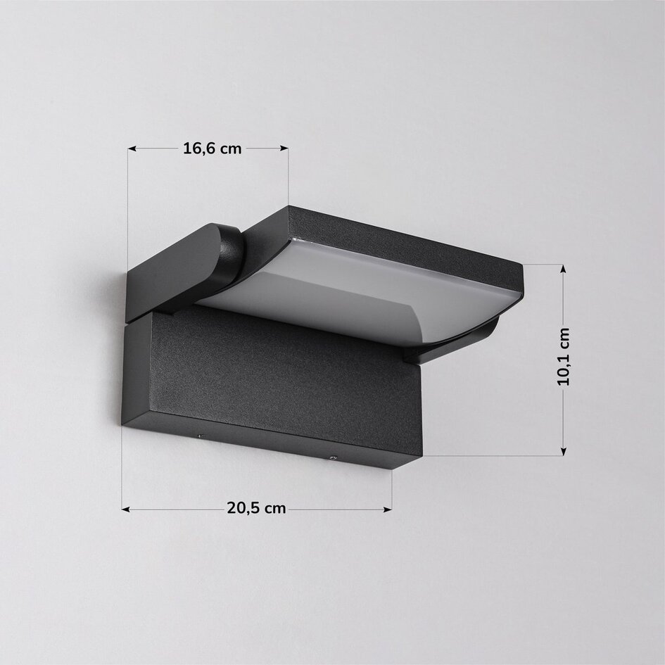 Verstellbare Wandleuchte Berlin - schwarz