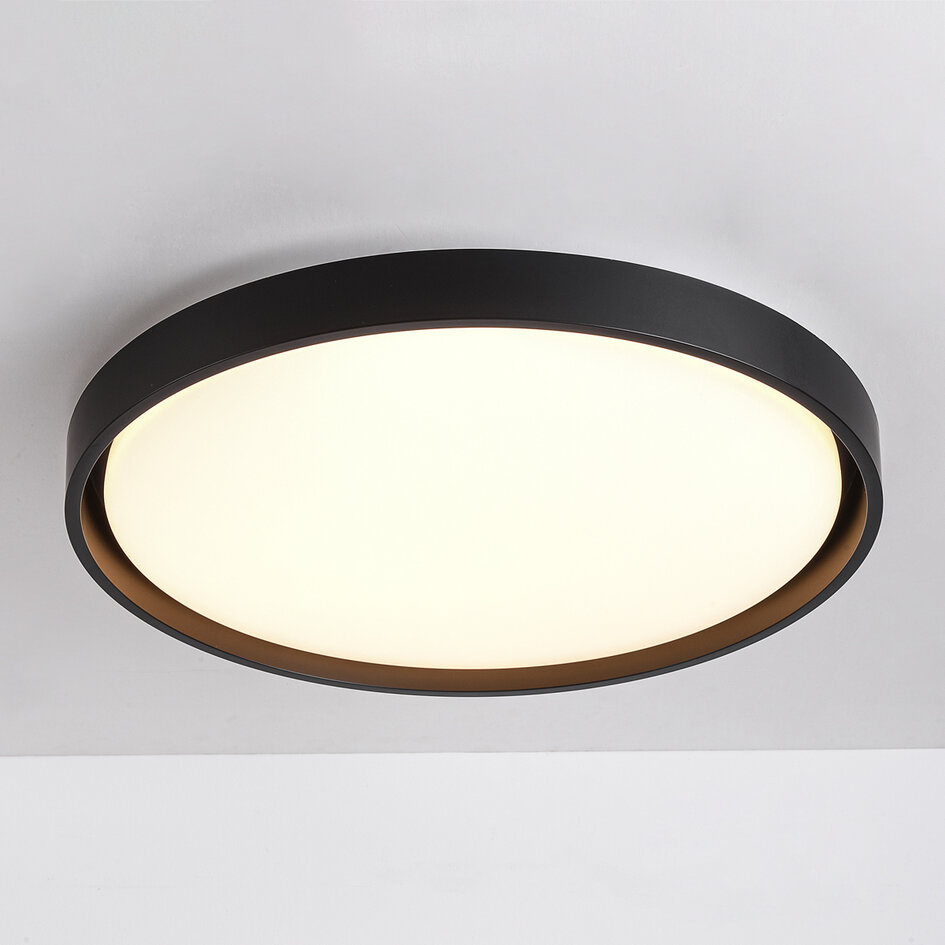 LED-Deckenleuchte Ricardo 3-stufig dimmbar Ø51,5 cm - schwarz