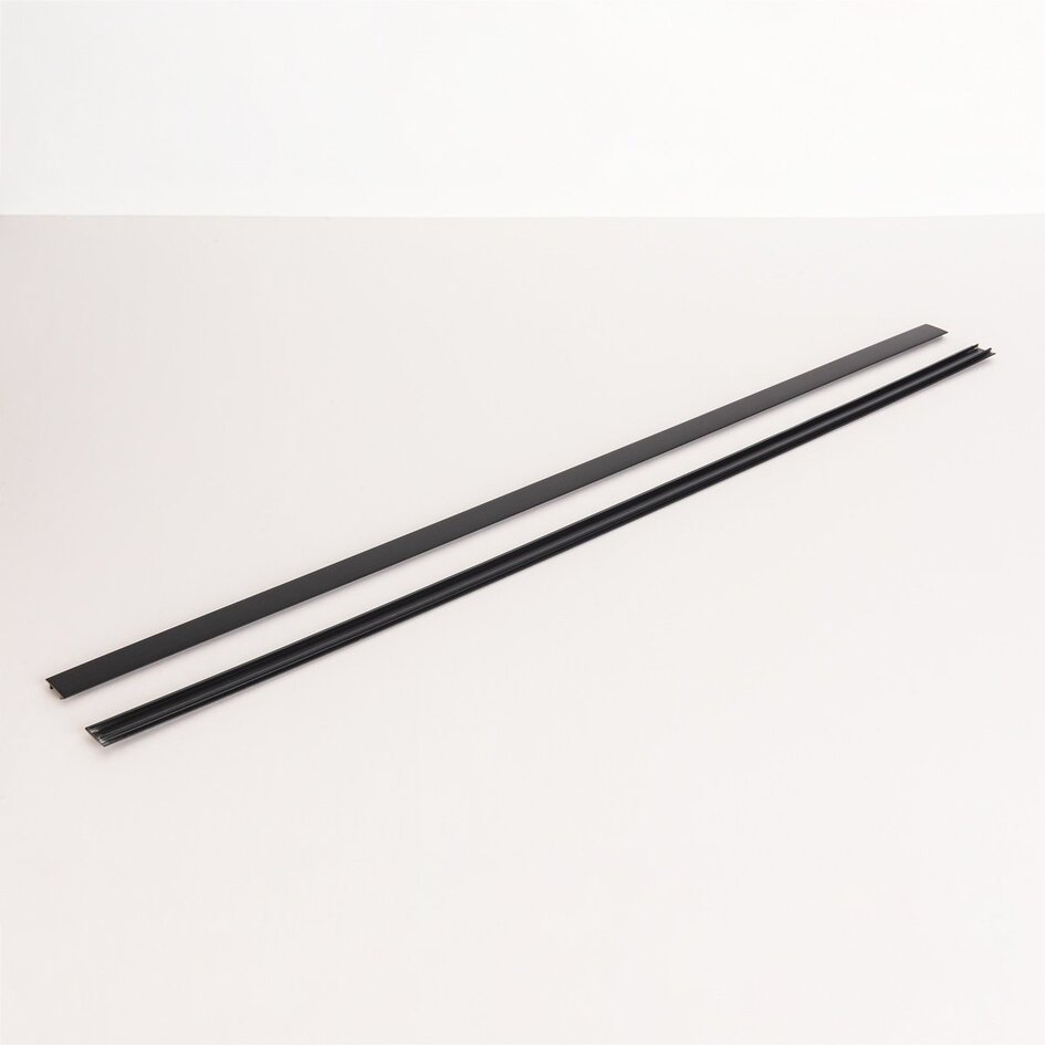 Abdeckkappe 2 x 0,75 cm für einphasige Schienenbeleuchtung - schwarz