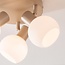 3-flammige drehbare Deckenleuchte Peri mit milchweißem Glas – beige