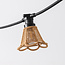 Illu Lichterkette mit Rattan-Look - Holzfarbe