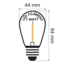 Dimmbare 1-Watt Filament-Glühlampe aus Kunststoff: 15 oder 25 Stück