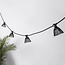 Schirm für Illu-Lichterketten-Lampen mit Rattan-Look - schwarz