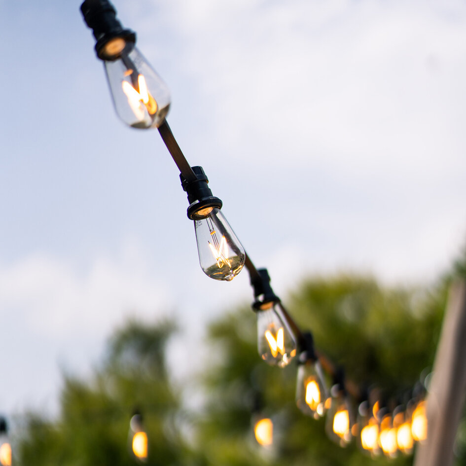 Illu-Lichterkette mit 3,5W Filament-Lampen Ø60: Option dimmbar