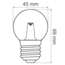 2 Watt Lichterkette Glühbirne mit Linse dimmbar, LED