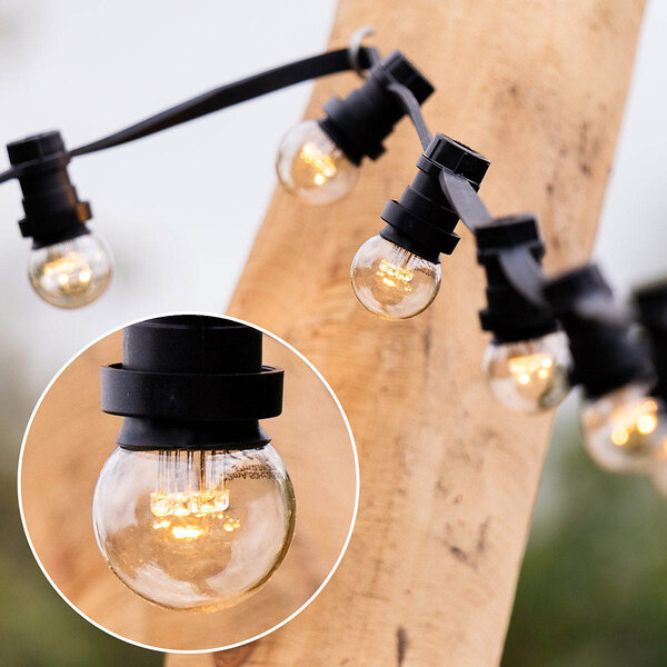 Lichterkette Glühbirne mit kurzen Stöckchen - 0,7 Watt LED