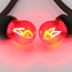 Lichterkette Glühbirne farbig, Filament LED, dimmbar, rot - 3,5 Watt