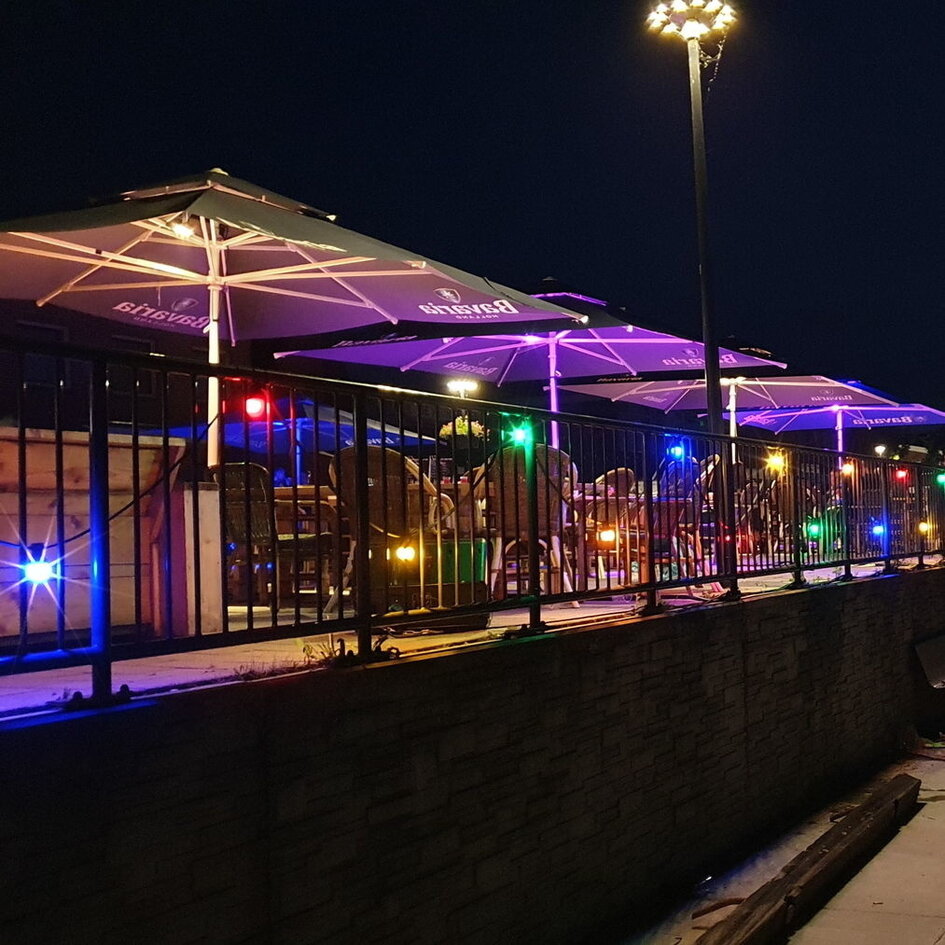 Lichterkette Glühbirne farbig, LED mit Abdeckung & Linse, blau - 1 Watt