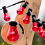 Lichterkette Glühbirne farbig, LED mit Abdeckung & Linse, rot - 1 Watt