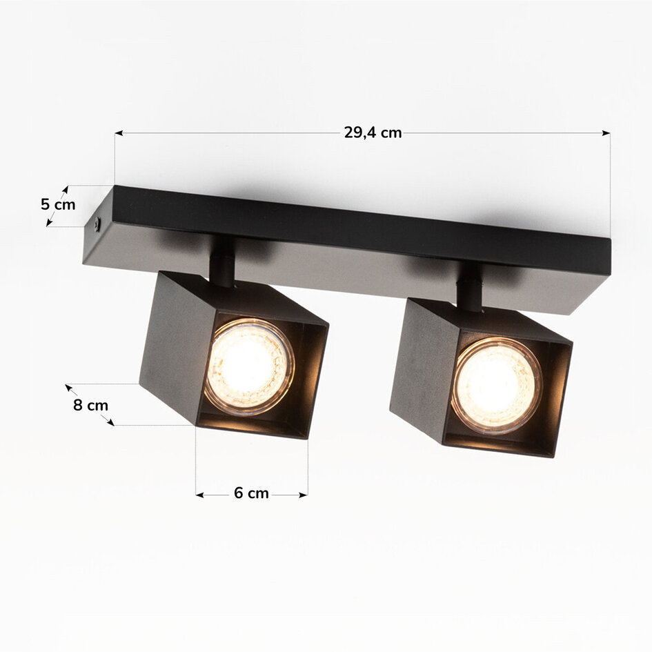 Industrielle Deckenleuchte mit 2 Spots - Cal