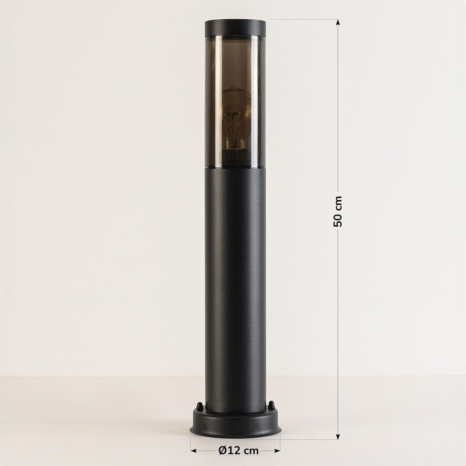 Stehleuchte Livia mit Glasschirm - schwarz