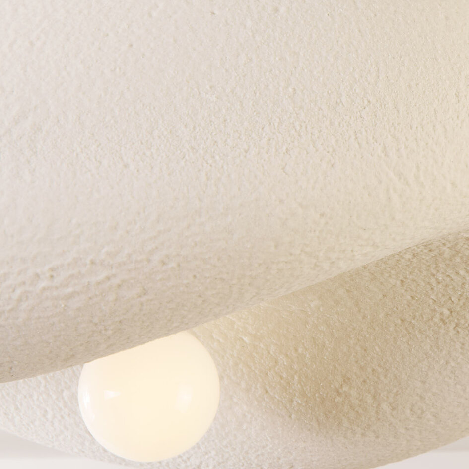 Wabi Sabi Deckenleuchte Kawa mit weißem Steineffekt – 60 cm