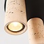 Deckenleuchte Cova mit drei Spots in warmer Travertinoptik