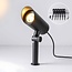Set mit 6 modernen, schwenkbaren Gartenstrahlern mit Fernbedienung – schwarz mit dimmbaren LEDs